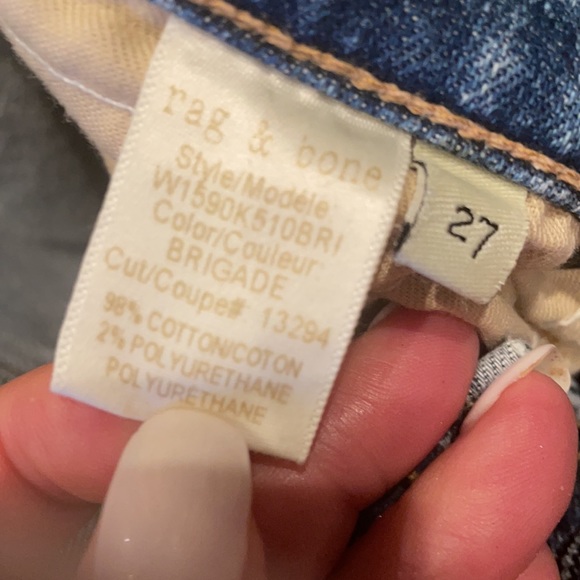 Rag & Bone Dre Ripped Jeans Sz 27 - Picture 7 of 7